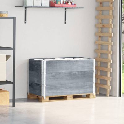 vidaXL Paletové ohrádky 3 ks sivé 100x50 cm borovicový masív