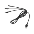 Kábel REBEL 3v1 USB-A - microUSB, USB typu C, Lightning čierny 1m