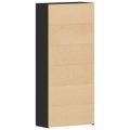 vidaXL Skriňa na topánky 80 x 35.5 x 180 cm Kompozitné drevo Čierna