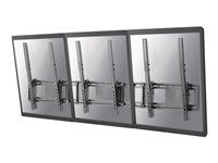 Držiak - pre 3 LCD displeje - čierna - veľkosť obrazovky: 40"-52" - montáž na stenu