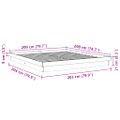 VidaXL Rám postele bez matraca 200x200 cm Dub z masívneho dreva