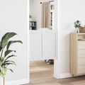 vidaXL Kladivové dvere 2 ks 80 x 40 cm Borovicový masív Biela