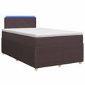 vidaXL Posteľ boxspring s matracom Tmavohnedá 120 x 200 cm Látka