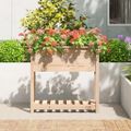 vidaXL Kvetináč s policou 82,5x34,5x81 cm masívna borovica