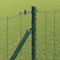 vidaXL Európsky plot s hrotmi 10 x 1,6 m PVC potiahnutá oceľ Zelená