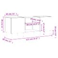 vidaXL Skrinka na platne biela 121x38x48 cm kompozitné drevo