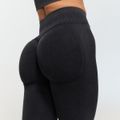 Dámske bezšvové legíny Fierce Dark Grey - GymBeam, veľkosť XL