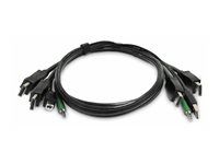 StarTech - Kabel klávesnice / videa / myši (KVM) - kompatibilní s TAA - USB typ A, audio jack 3,5 mm, DisplayPort (M) do USB Type B, audio jack 3,5 mm, DisplayPort (M) - 1.8 m