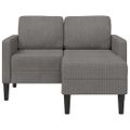 vidaXL 2-miestna pohovka s ležadlom v tvare L, svetlosivá, 125 cm, ľanová