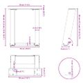 vidaXL Nohy konferenčného stolíka v tvare U, 2 ks, antracitové, 30 x (30-31) cm, oceľové
