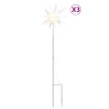 vidaXL Vianočné svetlá s hrotmi 3 ks LED skladacie biele 35 cm