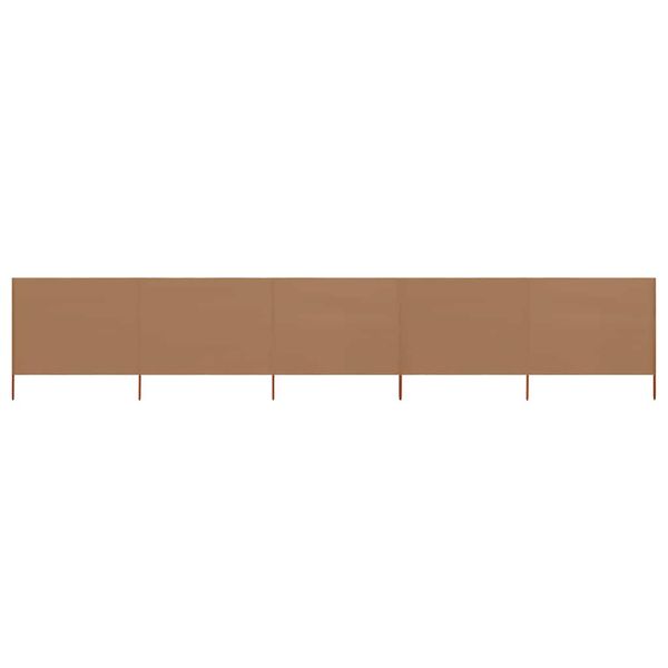 vidaXL 5-panelová zábrana proti vetru látková 600x160 cm sivo-hnedá
