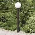vidaXL Stĺpikové svietidlo so zásuvkou 120 cm čierne IP44