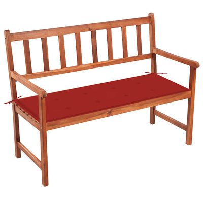 vidaXL Záhradná lavička s podložkou 120 cm akáciový masív