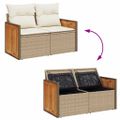 vidaXL Súprava záhradných pohoviek 12 pcs Béžová a krémová polyratan
