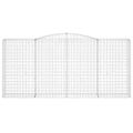vidaXL Oblúkové gabiónové koše 3ks 400x50x180/200cm pozinkované železo