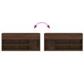 VidaXL Lavička na topánky Hnedý Dub 102x30,5x45cm Konštruktérske drevo