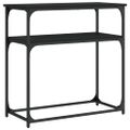 vidaXL Konzolový stolík čierny 75x35,5x75 cm kompozitné drevo