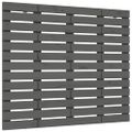 vidaXL Nástenné čelo postele sivé 146x3x91,5 cm masívna borovica