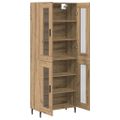vidaXL Highboard 2 ks Remeselný dub 69,5 x 34 x 180 cm