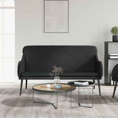 vidaXL Lavička čierna 110x76x80 cm umelá koža