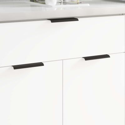 vidaXL rukoväť 2 pcs Čierna 120 x 39.6 x 17 mm Hliník