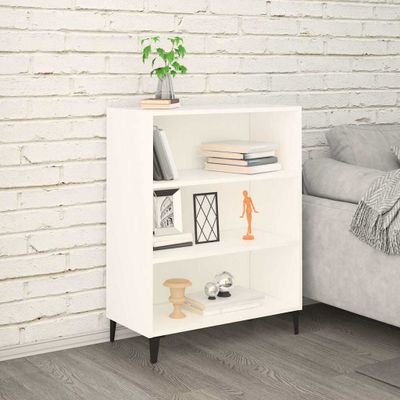 vidaXL Komoda biela 69,5x32,5x90 cm spracované drevo