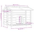vidaXL Koterec pre psa hnedý 96x87x80,5 cm borovicový masív
