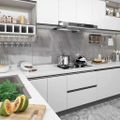 vidaXL Samolepiace tapety na nábytok 2 ks, biele 500x90 cm, PVC