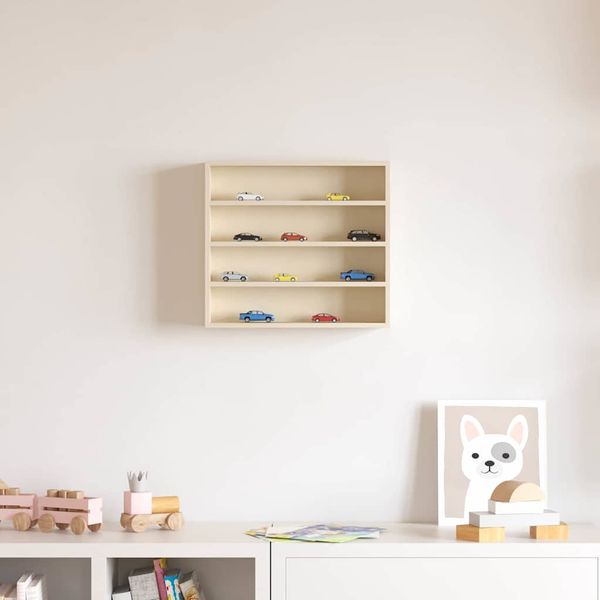 vidaXL Nástenná vitrína Béžová 40 x 8,5 x 37 cm Kompozitné drevo