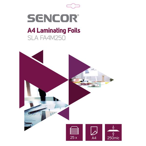 Fólia laminovacia SENCOR SLA FA4M250 A4 250mic 25ks