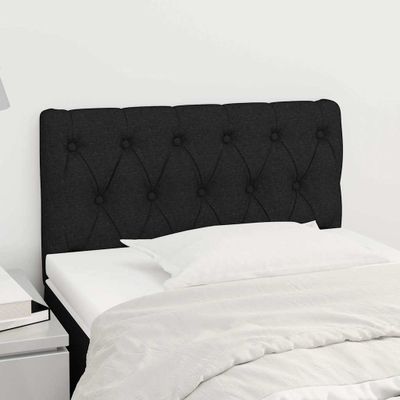 vidaXL Čelo postele čierne 80 x 7 x 78/88 cm látka