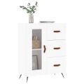 vidaXL Komoda biela 69,5x34x90 cm kompozitné drevo