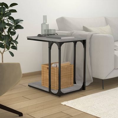 vidaXL Príručný stolík sivý dub sonoma 50x35x52 cm spracované drevo