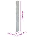 vidaXL Záhradné plotové stĺpiky 10 ks strieborné 160 cm pozinkov. oceľ