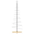 vidaXL Kovový vianočný stromček s drevenou základňou čierny 180 cm