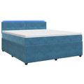 vidaXL Posteľ boxspring s matracom Modrá 140 x 190 cm Zamat