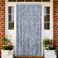 vidaXL Záves proti hmyzu, modrý, biely a strieborný 100x220cm, ženilka