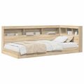 vidaXL Knižnica posteľ Sonoma dub 75 x 190 cm Kompozitné drevo