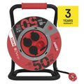 Predlžovací kábel EMOS P084505 PROFI na bubne 50 m / 4 zásuvky / čierny / guma / 230 V / 1,5 mm2