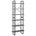 vidaXL Vysoký regál sivý 80x30x210 cm masívna borovica
