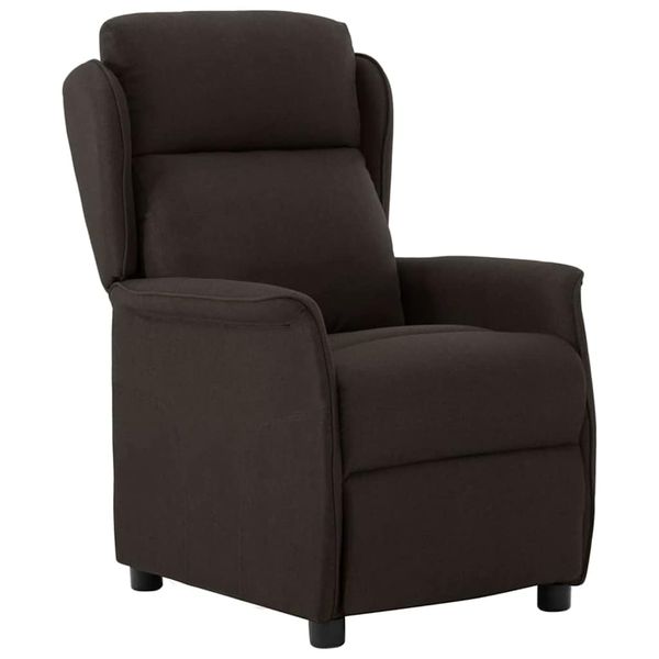 vidaXL Polohovacie kreslo Tmavohnedá 66,5 x 94 x 101,5 cm Polyester