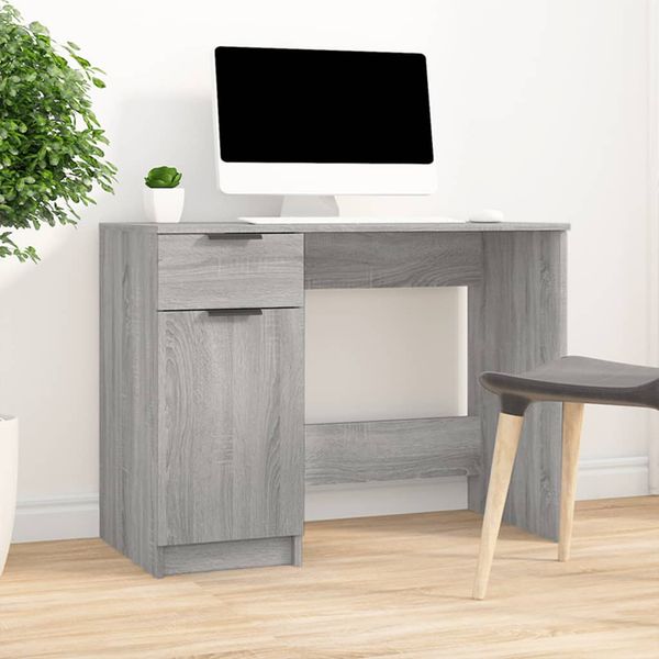 vidaXL Stôl sivý dub sonoma 100x50x75 cm spracované drevo