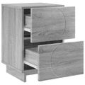 vidaXL Nočný stolík Sivý Sonoma 33,5 x 34,5 x 50 cm Kompozitné drevo