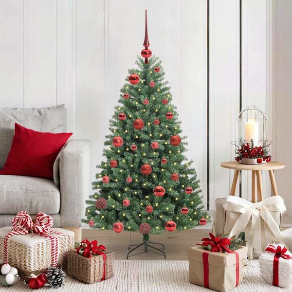 vidaXL Umelý Sklápací Vianočný Stromček Zelená 120 cm PVC a kov