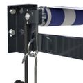 vidaXL Automatická zaťahovacia markíza, modrá a biela 4,5x3 m