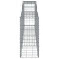 vidaXL Oblúkové gabiónové koše 9ks 400x50x100/120cm pozinkované železo