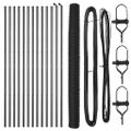 vidaXL Hexagonálny plotový základ 25 x 1,5 m PVC potiahnutá oceľ Sivá