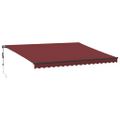 vidaXL Automaticky zaťahovacia markíza s LED vínová 450x350 cm