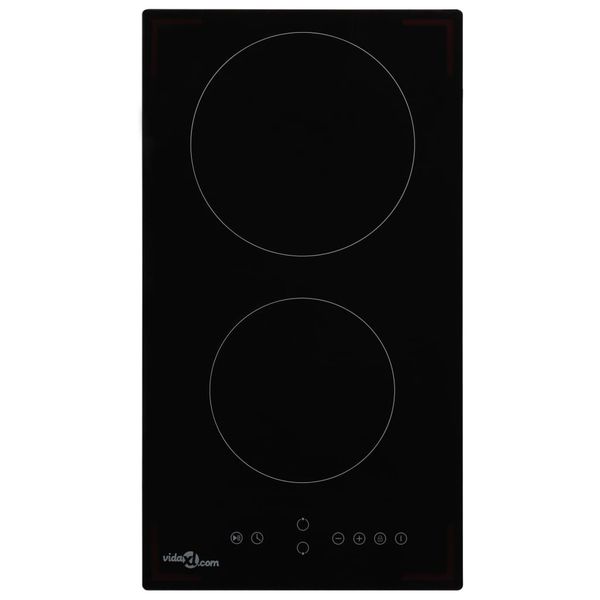 vidaXL Keramická varná doska s 2 platničkami dotykové ovládanie 3000 W
